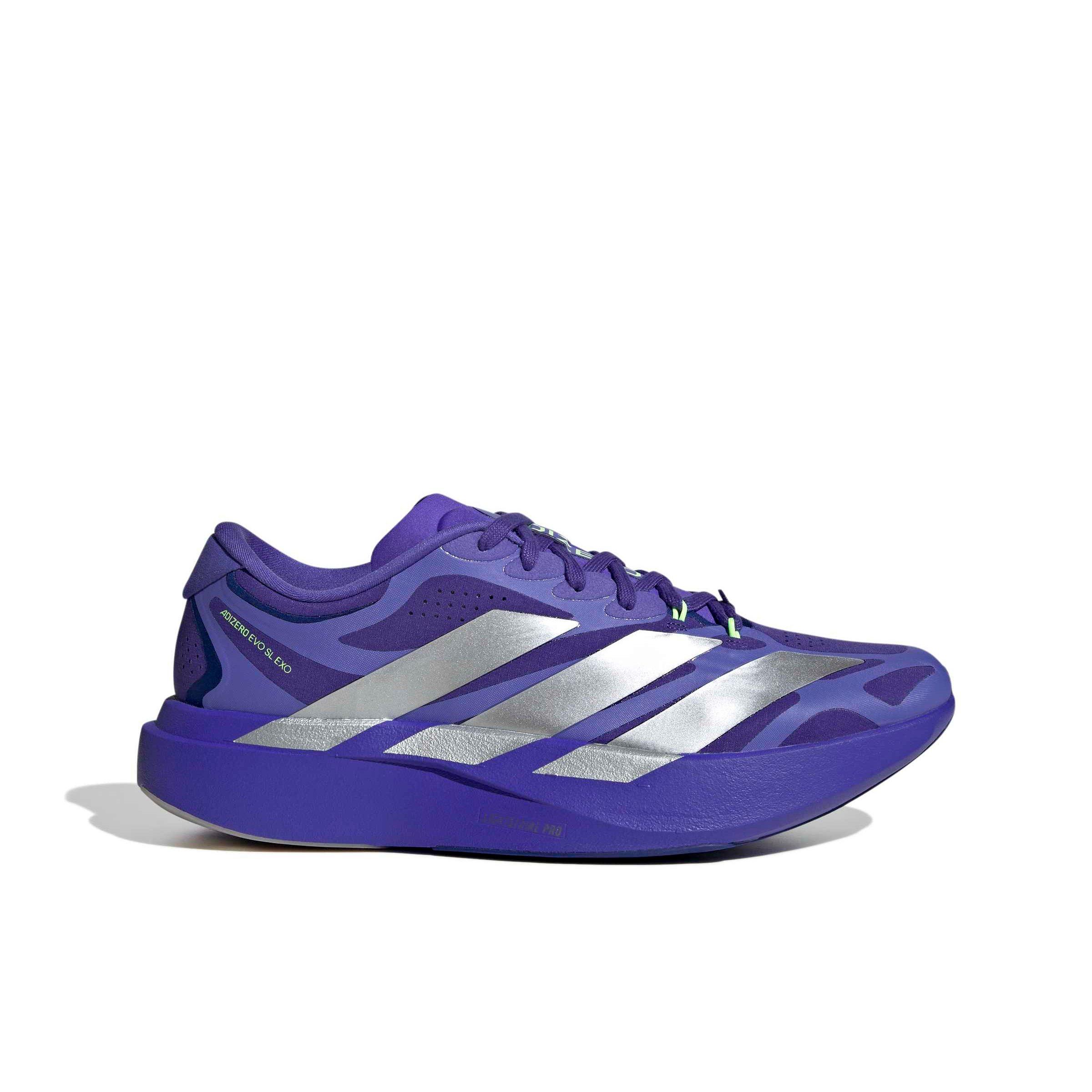 adidas Adizero EVO SL EXO "Solar Purple/Silver Metallic/Pure Purple" Men's Running Shoe - PURPLE/SILVER/PURPLE